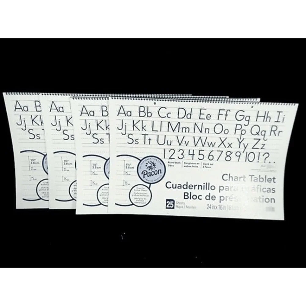 4 - Pacon Chart Tablet, Children's Writing Practice, 24